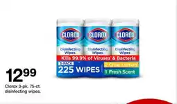 Target Clorox 3-pk. 75-ct. disinfecting wipes offer
