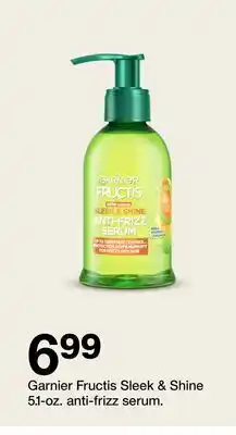 Target Garnier Fructis Sleek & Shine 5.1-oz. anti frizz serum offer