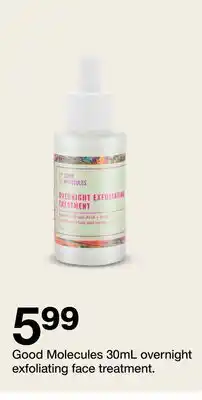 Target Good Molecules 30mL overnight exfoliating face treatment offer