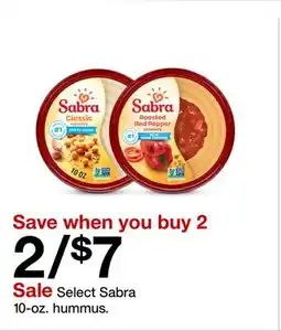 Target Select Sabra 10 - oz. hummus offer