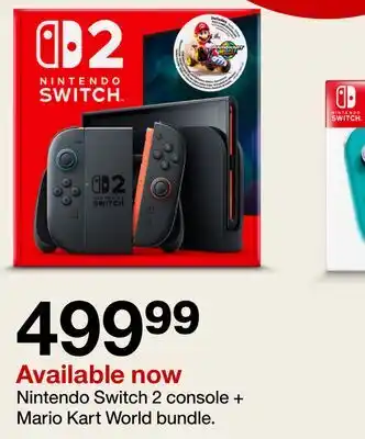 Target Nintendo Switch 2 console + Mario Kart World bundle offer