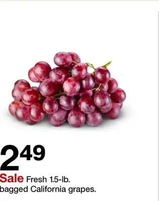 Target Fresh 1.5-lb. bagged California grapes offer