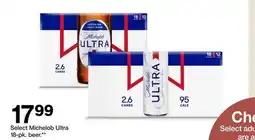 Target Select Michelob Ultra 18-pk. beer offer