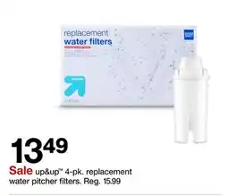 Target up & up 4-pk. replacement water pitcher filters offer