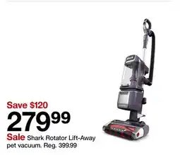 Target Shark Rotator Lift-Away pet vacuum offer