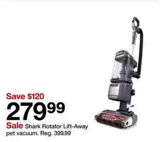 Target Shark Rotator Lift-Away pet vacuum offer