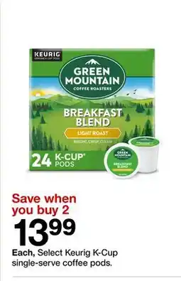 Target Keurig K-Cup single-serve coffee pods offer
