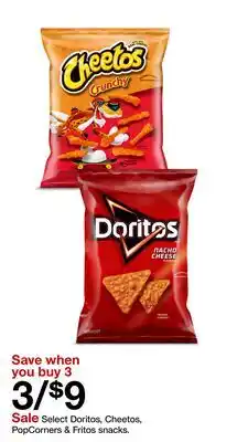 Target Select Doritos, Cheetos, PopCorners & Fritos snacks offer
