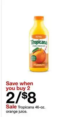 Target Tropicana 46-oz. orange juice offer
