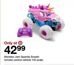 Target Monster Jam Sparkle Smash remote control vehicle 1:15 scale offer