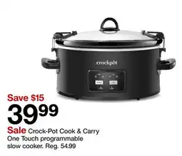 Target Crock-Pot Cook & Carry One Touch programmable slow cooker offer