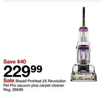 Target Bissell ProHeat 2X Revolution Pet Pro vacuum plus carpet cleaner offer