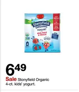 Target Stonyfield Organic 4-ct. kids' yogurt offer