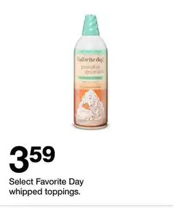 Target Select Favorite Day whipped toppings offer