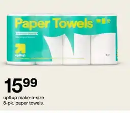 Target up & up make-a-size 8-pk. paper towels offer