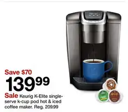 Target Keurig K-Elite single-serve k-cup pod hot & iced coffee maker offer