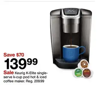 Target Keurig K-Elite single-serve k-cup pod hot & iced coffee maker offer