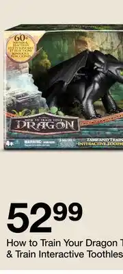 Target How to Train Your Dragon Tame & Train Interactive Toothless offer
