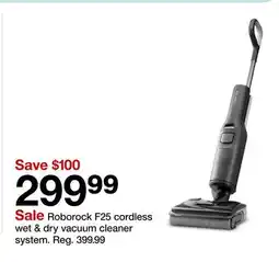 Target Roborock F25 cordless wet & dry vacuum cleaner system offer