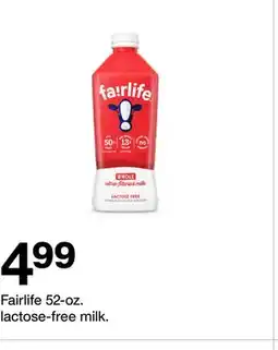 Target Fairlife 52-oz. lactose-free milk offer