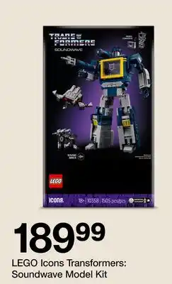 Target LEGO Icons Transformers Soundwave Model Kit offer