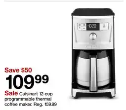 Target Cuisinart 12-cup programmable thermal coffee maker offer
