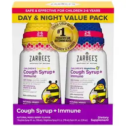 Walgreens Children's Cough Syrup + Immune Day & Night Pack Natural Mixed Berry offer