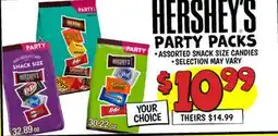Ollie's HERSHEY'S PARTY PACKS offer