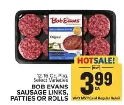 Food Lion Bob evans sausage links, patties or rolls offer