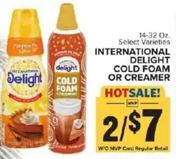 Food Lion International delight cold foam or creamer offer