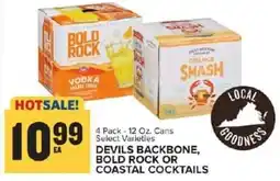 Food Lion Devils backbone, bold rock or coastal cocktails offer