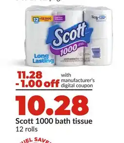 Hy-Vee Scott 1000 bath tissue offer