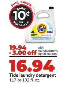 Hy-Vee Tide laundry detergent offer