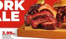 Hy-Vee Pork loin extra meaty back ribs offer