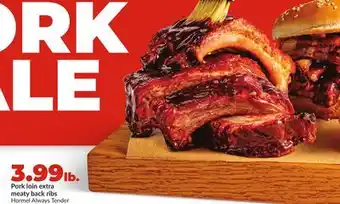 Hy-Vee Pork loin extra meaty back ribs offer