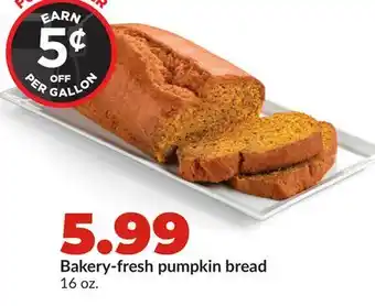 Hy-Vee Bakery-fresh pumpkin bread offer