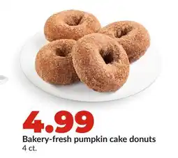 Hy-Vee Bakery-fresh pumpkin cake donuts offer
