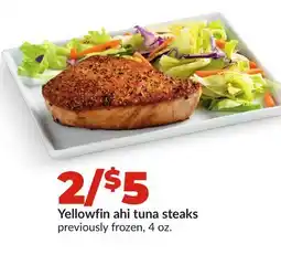 Hy-Vee Yellowfin ahi tuna steaks offer