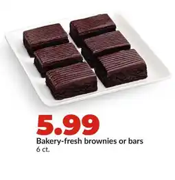 Hy-Vee Bakery-fresh brownies or bars offer