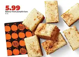 Hy-Vee Bakery-fresh pumpkin bars offer
