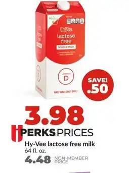 Hy-Vee Hy-Vee lactose free milk offer