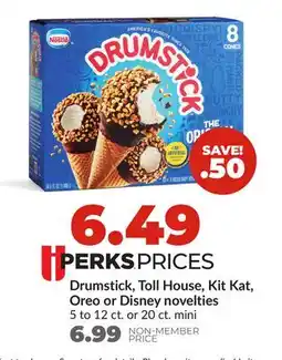 Hy-Vee Nestle Drumstick, Toll House, Kit Kat, Oreo or Disney novelties offer