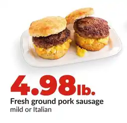 Hy-Vee Fresh ground pork sausage offer