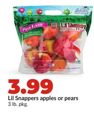 Hy-Vee Lil Snappers apples or pears offer
