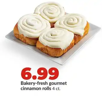 Hy-Vee Bakery-fresh gourmet cinnamon rolls offer