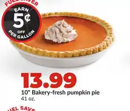 Hy-Vee 10 Bakery-fresh pumpkin pie offer