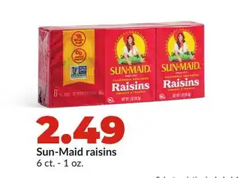 Hy-Vee Sun-Maid raisins offer
