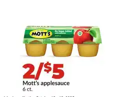 Hy-Vee Mott's applesauce offer
