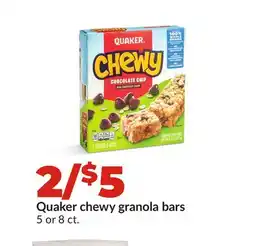 Hy-Vee Quaker chewy granola bars offer