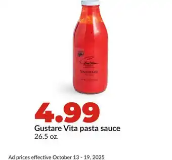 Hy-Vee Gustare Vita pasta sauce offer
